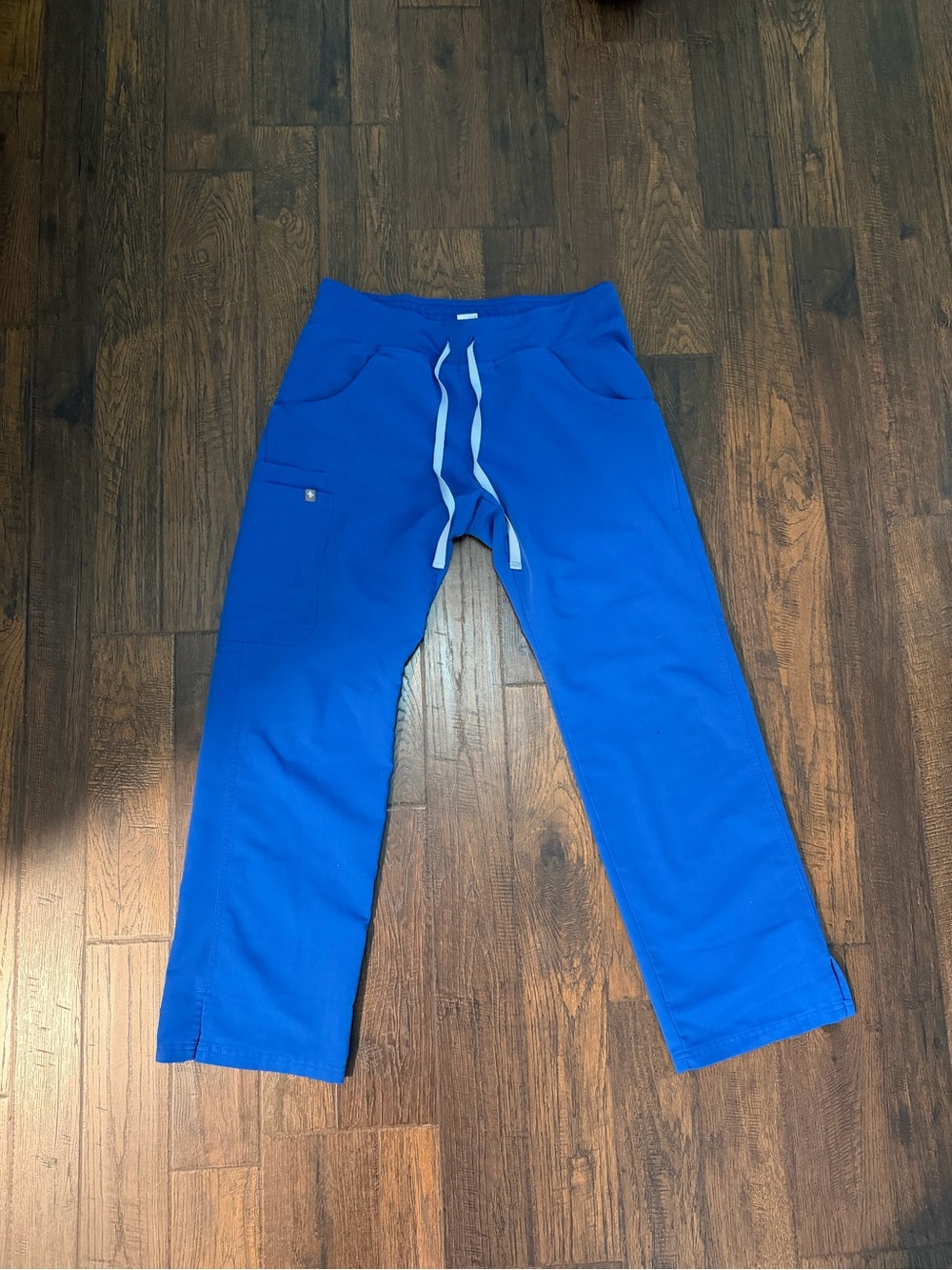 Figs Women's Scrub Jogger Pants - Royal Blue with White Drawstring